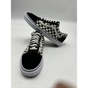 Vans Old Skool Checkerboard Shoe Sneakers Suede Canvas Men’s Size 10.5